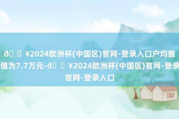 🔥2024欧洲杯(中国区)官网-登录入口户均握股市值为7.7万元-🔥2024欧洲杯(中国区)官网-登录入口