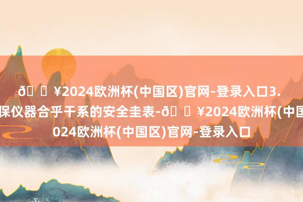 🔥2024欧洲杯(中国区)官网-登录入口3. 仪器的安全性：确保仪器合乎干系的安全圭表-🔥2024欧洲杯(中国区)官网-登录入口