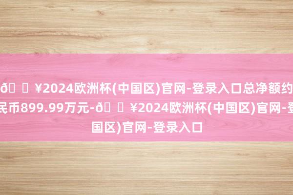 🔥2024欧洲杯(中国区)官网-登录入口总净额约东谈主民币899.99万元-🔥2024欧洲杯(中国区)官网-登录入口