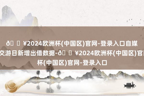 🔥2024欧洲杯(中国区)官网-登录入口自媒体援用个别交游日新增出借数据-🔥2024欧洲杯(中国区)官网-登录入口